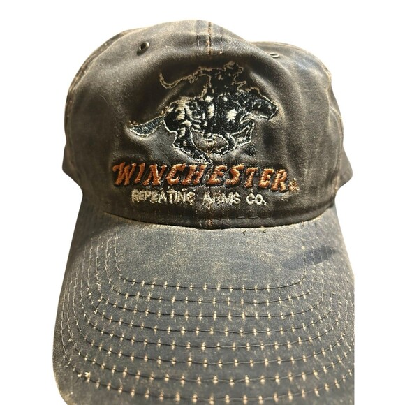 Winchester Brown Weatherd Hat One Size Adjustable Cotton Classic Cap Casual - Picture 3 of 12